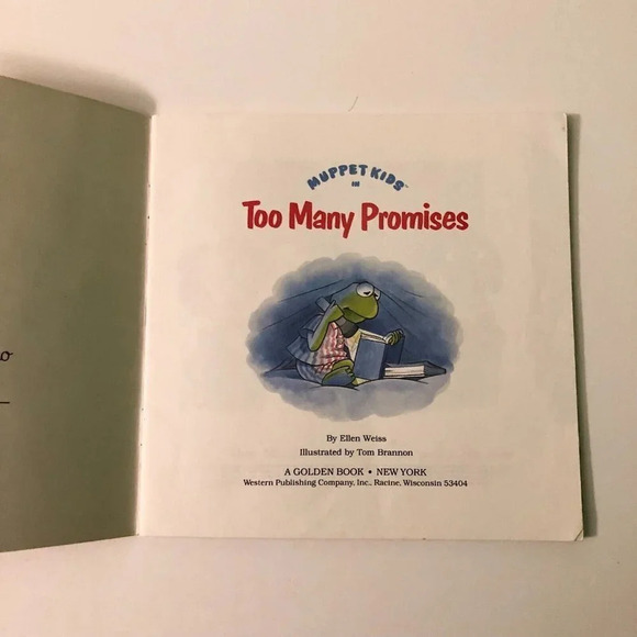 Vintage 1991 Too Many Promises Muppet  Kids Childrens Golden Look Look Book - Picture 8 of 16